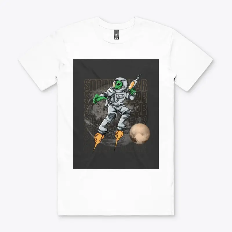 Astronaut Printed White T-shirt