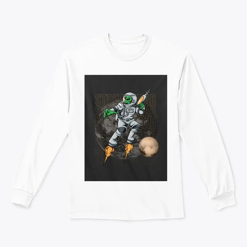 Astronaut Printed White T-shirt