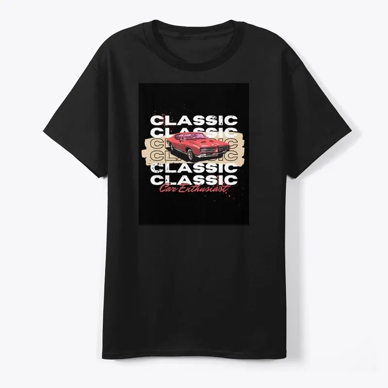 Classic Car Enthusiast Printed T-shirt